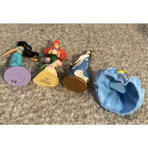 Disney Princess Figurine Set Ariel Jasmine Cinderella Belle Collectible 4-Piece - Picture 6 of 7